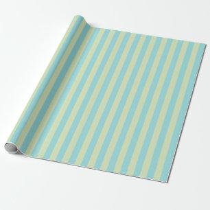 Papel De Regalo Patrón de rayas suaves pastel – Crema de lima y la