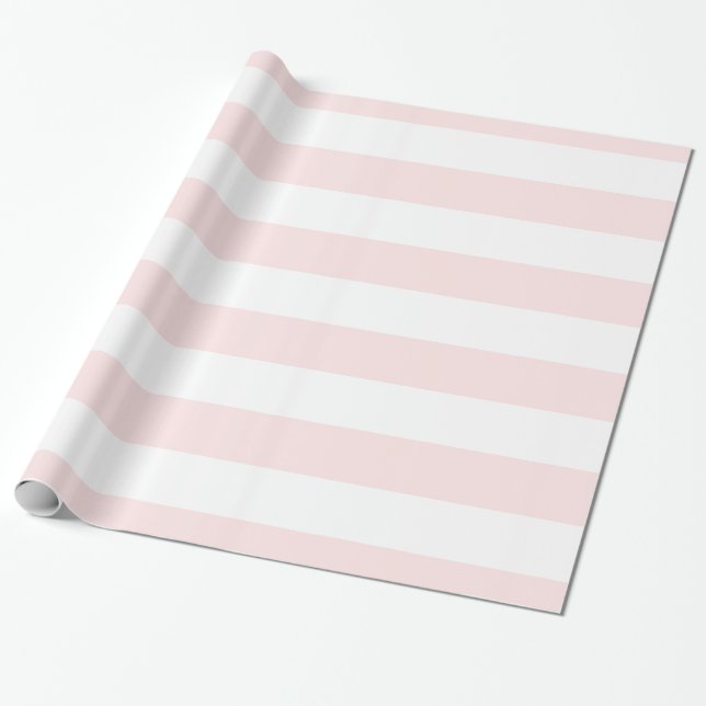 Papel De Regalo Patrón de rayas XL rosa claro, blanco (Desenrollado)