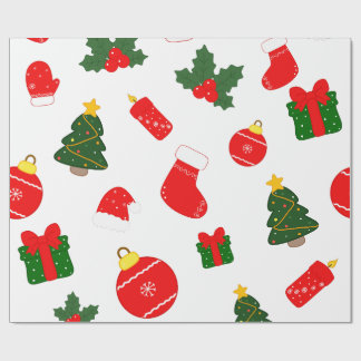 Papel De Regalo Patrón de recuerdo de Navidad alegre