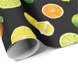 Papel De Regalo Patrón de refresco de cítricos geométricos