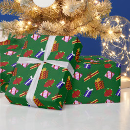 Papel De Regalo Patrón de regalos de Navidad