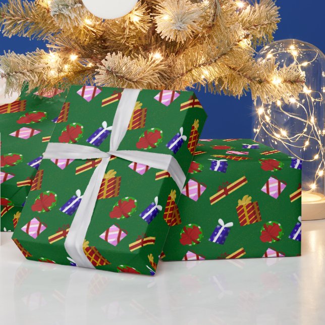 Papel De Regalo Patrón de regalos de Navidad (Vacaciones)