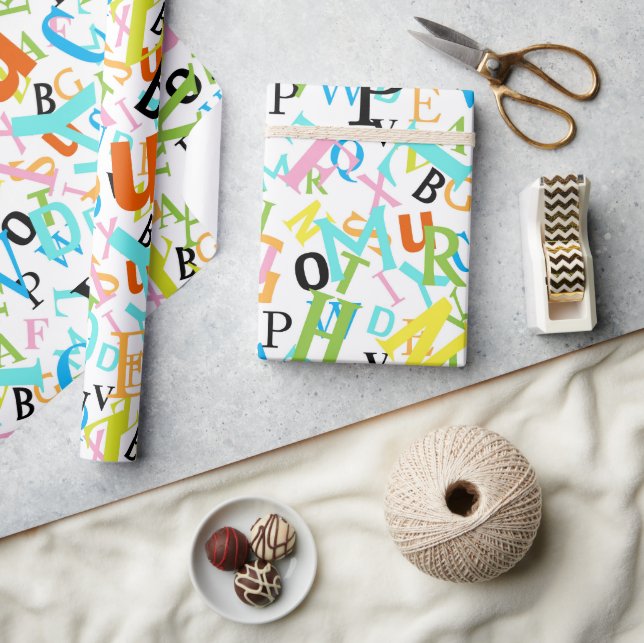Papel De Regalo Patrón de regreso a clases  (Artesanía)