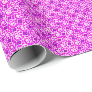 Papel De Regalo Patrón de remolino abstracto - tonos de púrpura