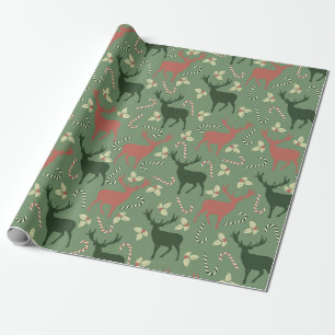 Papel De Regalo Patrón de renos de los navidades