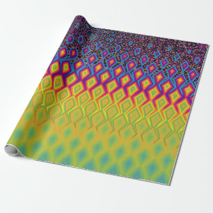 Papel De Regalo Patrón de resumen de color de neón vibrante de los