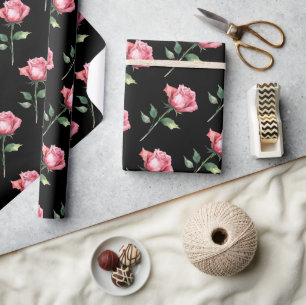 Papel De Regalo Patrón de rosa rosa