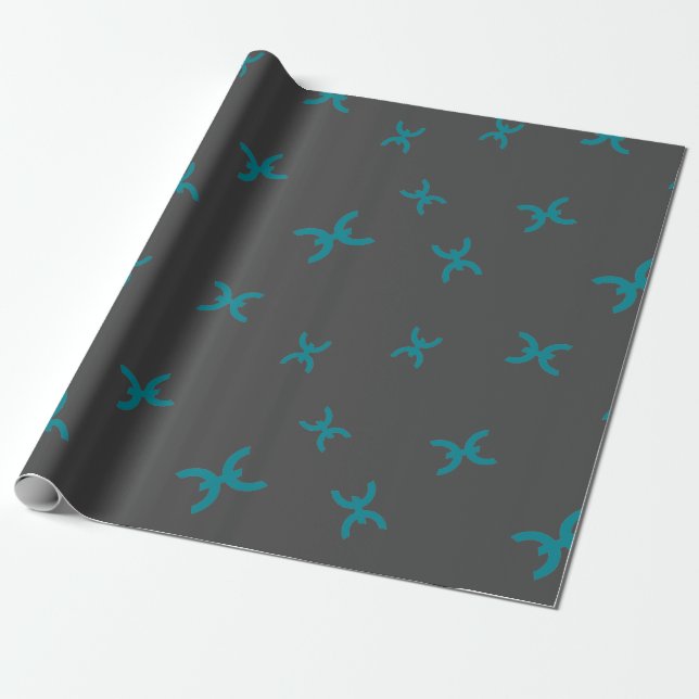 Papel De Regalo Patrón de Rótulo de moneda de cifrado de holo de G (Desenrollado)