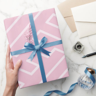 Papel De Regalo Patrón de rubor con líneas geométricas de inspirac