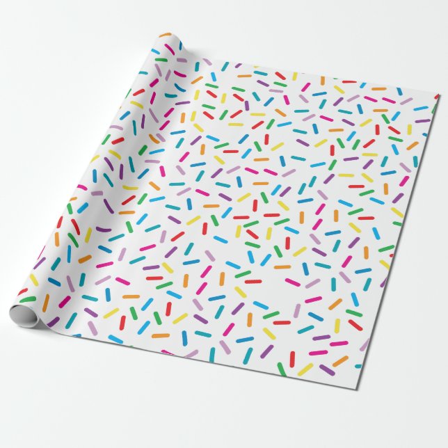 Papel De Regalo Patrón de salpicaduras de arcoiris coloridas (Desenrollado)