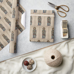Papel De Regalo Patrón de San Nicolás de Myra acuarela
