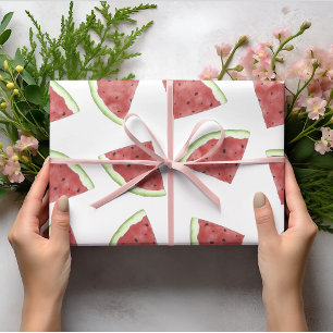 Papel De Regalo Patrón de sandía de fruta de verano jugosa