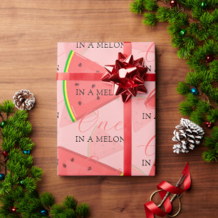 Papel De Regalo Patrón de sandía de primer cumpleaños de One In A 