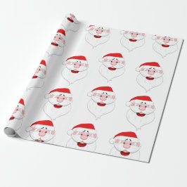 Papel De Regalo Patrón de Santa Claus
