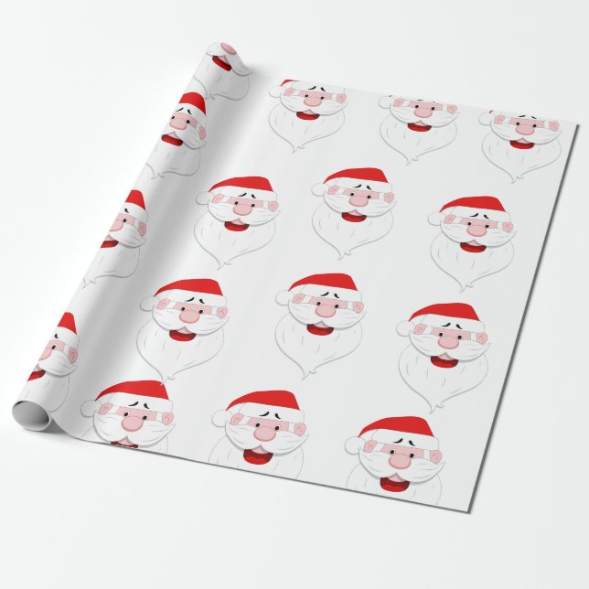 Papel De Regalo Patrón de Santa Claus (Desenrollado)
