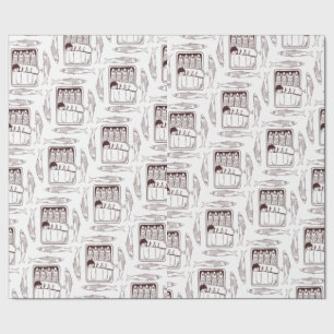 Papel De Regalo Patrón de sardina
