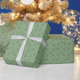 Papel De Regalo Patrón de saxofón alto en verde