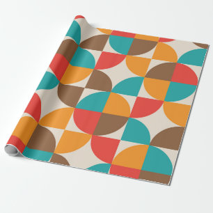 Papel De Regalo Patrón de semicírculos coloridos de mediados de si