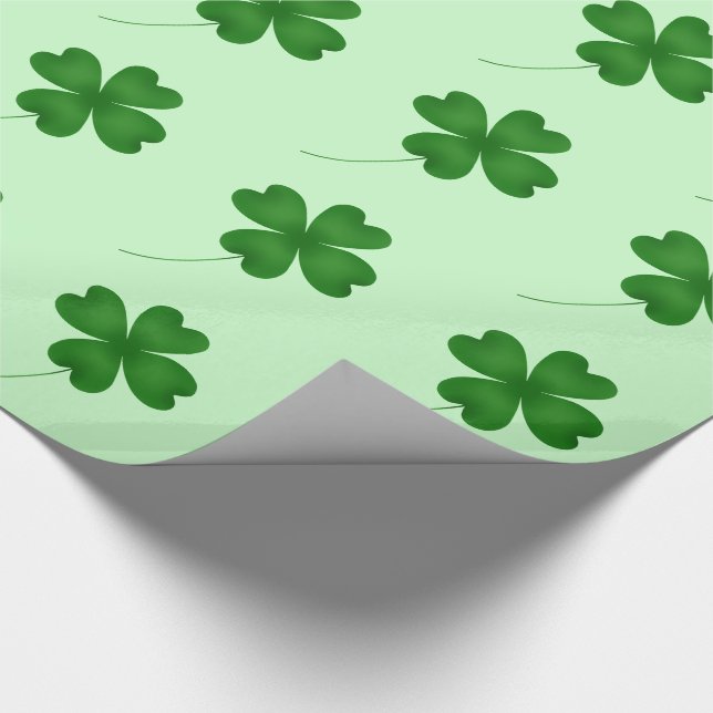 Papel De Regalo Patrón de shamrock lindo (Esquina)