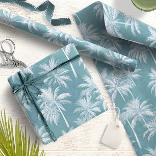 Papel De Regalo Patrón de silueta de árbol de palmas hawaiano ID10