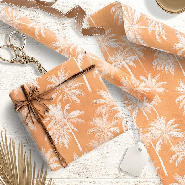 Papel De Regalo Patrón de silueta de árbol de palmas hawaiano Taca (Subido por el creador)
