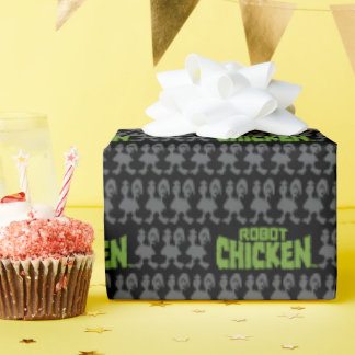 Papel De Regalo Patrón de silueta de pollo de Robot