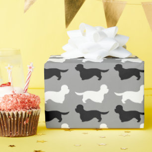 Papel De Regalo Patrón de siluetas de Dandie Dinmont Terrier