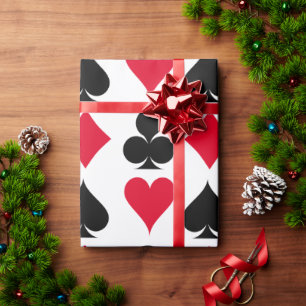 Papel De Regalo patrón de símbolos de cartas de juego