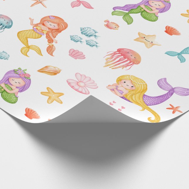 Papel De Regalo Patrón de sirena (Esquina)