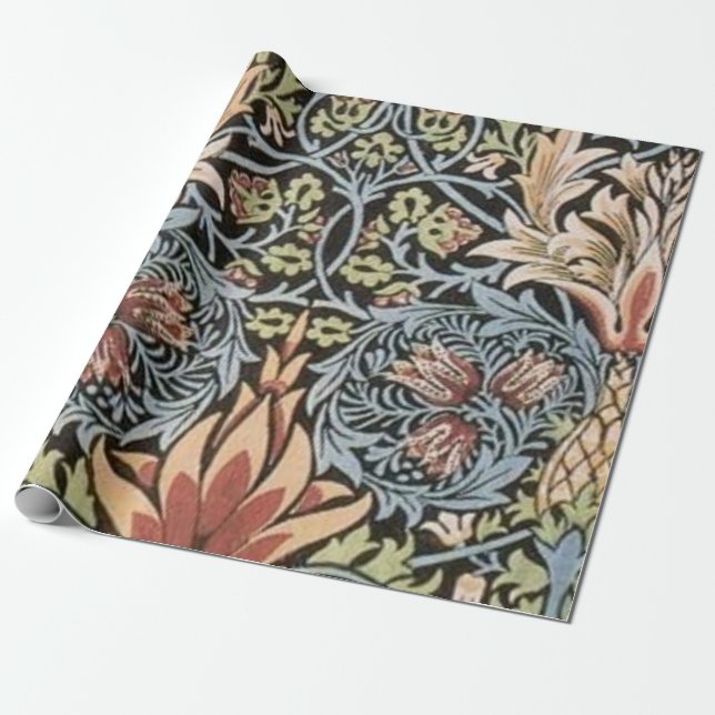 Papel De Regalo Patrón de Snakeshead de William Morris (Desenrollado)