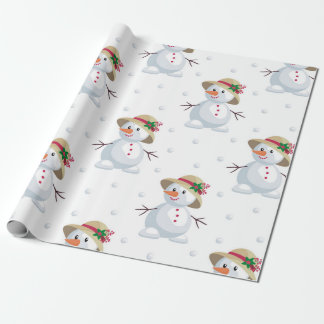 Papel De Regalo Patrón de Snowmen de corte