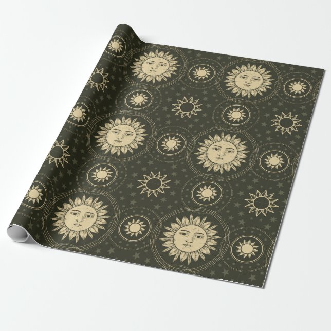 Papel De Regalo Patrón de sol (Desenrollado)