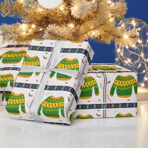 Papel De Regalo Patrón de suéter feo lindo regalo de Navidad