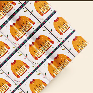 Papel De Regalo Patrón de suéter feo lindo regalo de Navidad