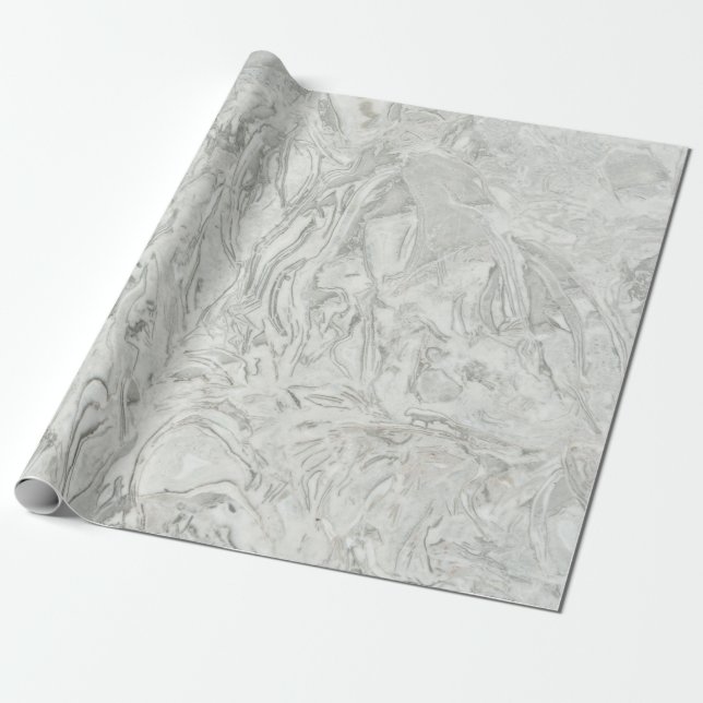 Papel De Regalo Patrón de superficie de mármol gris (Desenrollado)