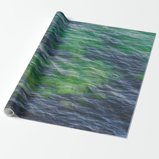 Papel De Regalo Patrón de superficie del mar (Desenrollado)