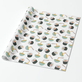 Papel De Regalo Patrón de sushi y fideos