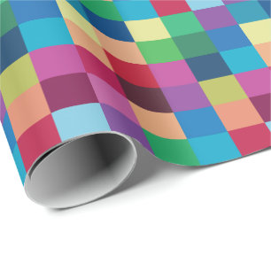 Papel De Regalo Patrón de tablero de ajedrez colorido
