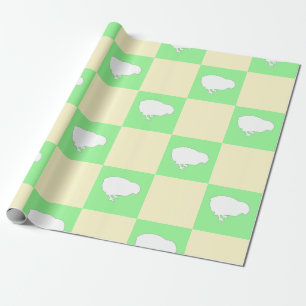 Papel De Regalo Patrón de tablero de ajedrez de Pascua con motivo 