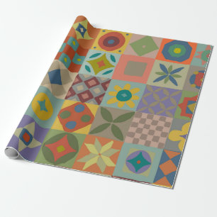 Papel De Regalo Patrón de Talavera. Papeleo indio. Nombre en turco