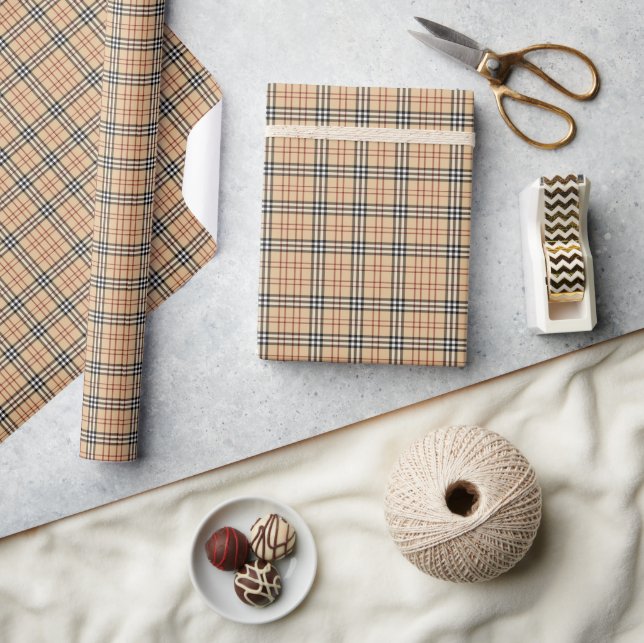 Papel De Regalo Patrón de Tartán Escocés     (Artesanía)