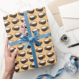 Papel De Regalo Patrón de Taza de Café