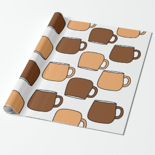 Papel De Regalo Patrón de Taza de Café