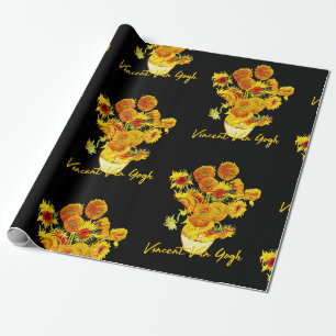 Papel De Regalo Patrón de tejido de girasoles por Vincent van Gogh