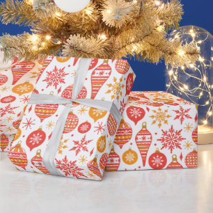 Papel De Regalo Patrón de temas de los Navidades de bolas rojas