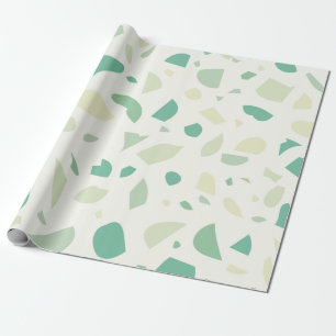 Papel De Regalo Patrón de terrazo verde