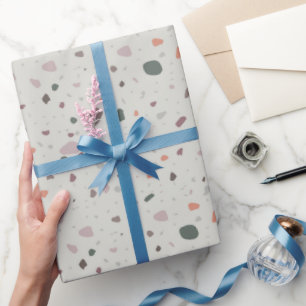 Papel De Regalo Patrón de Terrazzo de Piedra