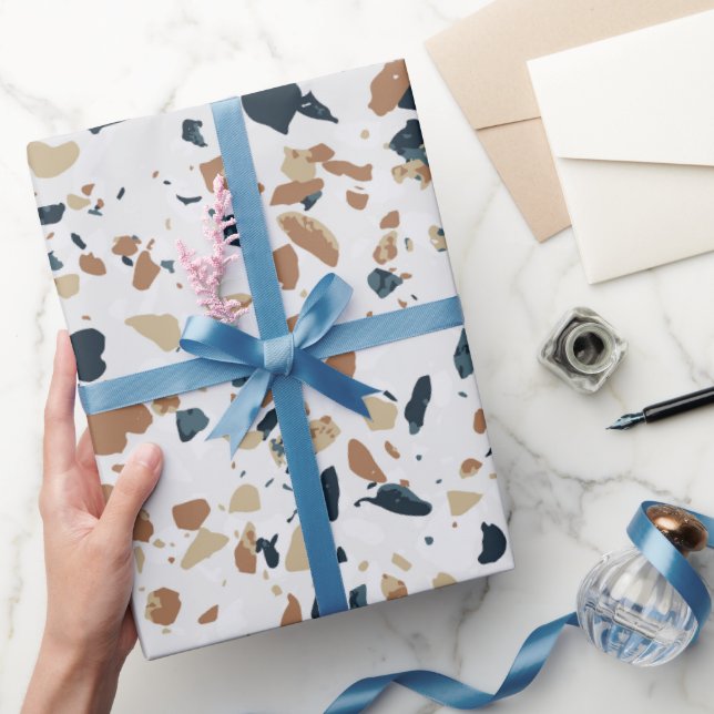 Papel De Regalo Patrón de Terrazzo de Piedra  (Regalar)