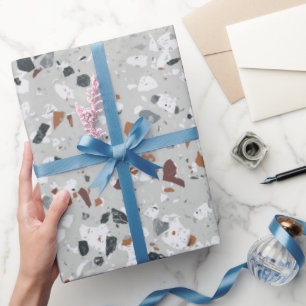 Papel De Regalo Patrón de Terrazzo de Piedra 