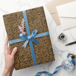 Papel De Regalo Patrón de testamento de Ratán Natural